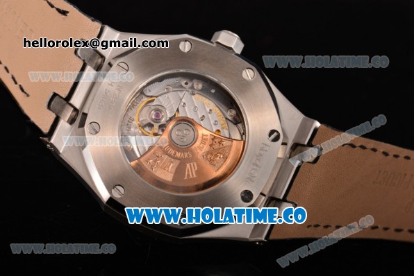 Audemars Piguet Royal Oak 41MM Miyota 9015 Automatic Steel Case with Diamonds Bezel Black Dial and Stick Markers (EF) - Click Image to Close
